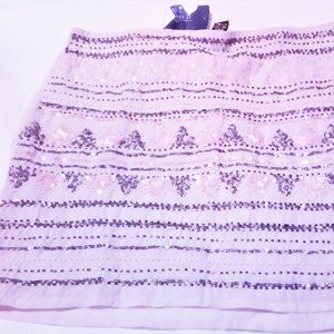 Forever 21 Size M Blush Sequins Mini Skirt